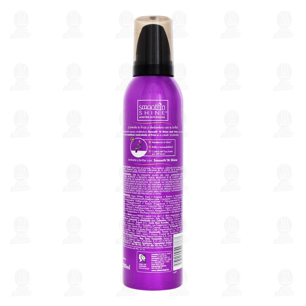 Espuma Modeladora Smooth'n Shine Anti Frizz, 200 ml. image number 2