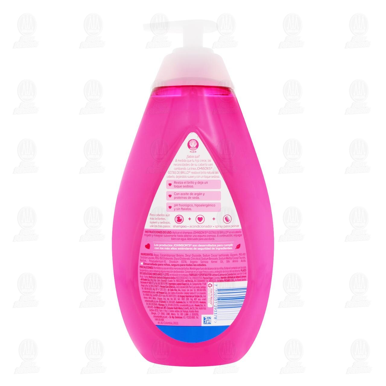 Shampoo Infantil Johnson's Gotas de Brillo, 750 ml. image number 2