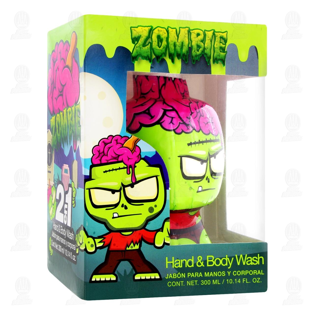 Imagen para Jabón Líquido Pop Life 2 en 1 Corporal y Manos Edición Zombie Aroma Frutal, 300 ml.