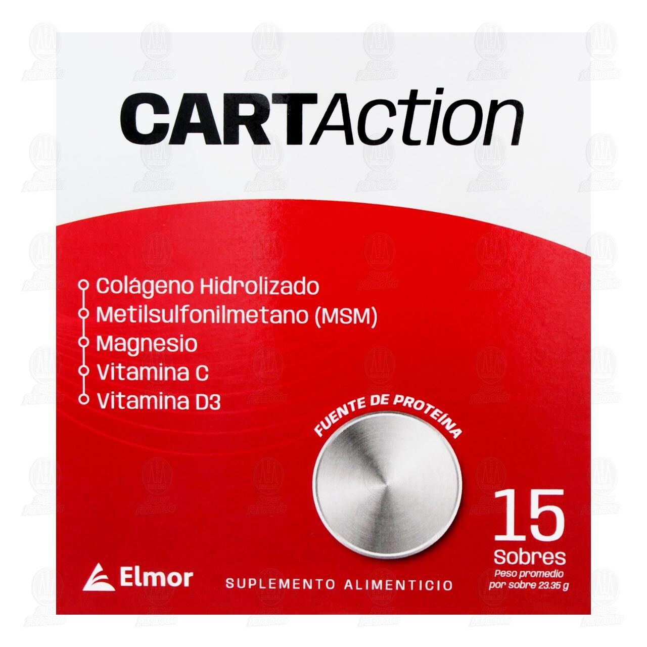 Cartaction Suplemento Alimenticio, 15 Sobres de 23.35 gr. image number 1