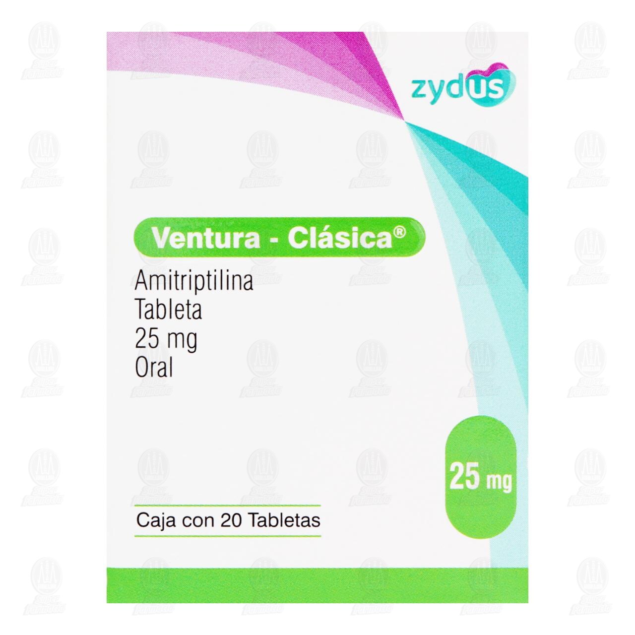 Ventura-Cl&aacute;sica 25 mg, 20 Tabletas. image number 1