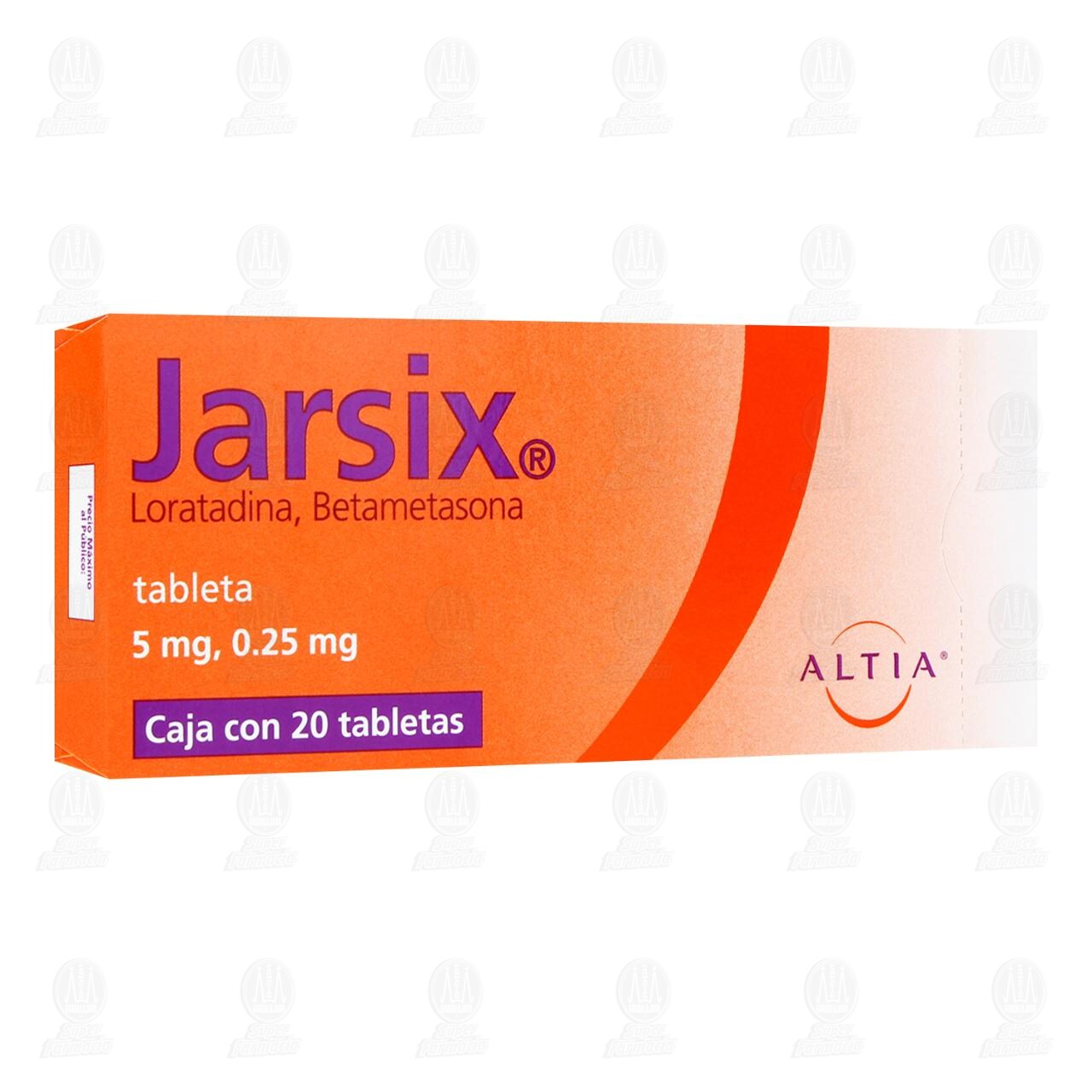 Jarsix 5mg/0.25mg, 20 Tabletas.