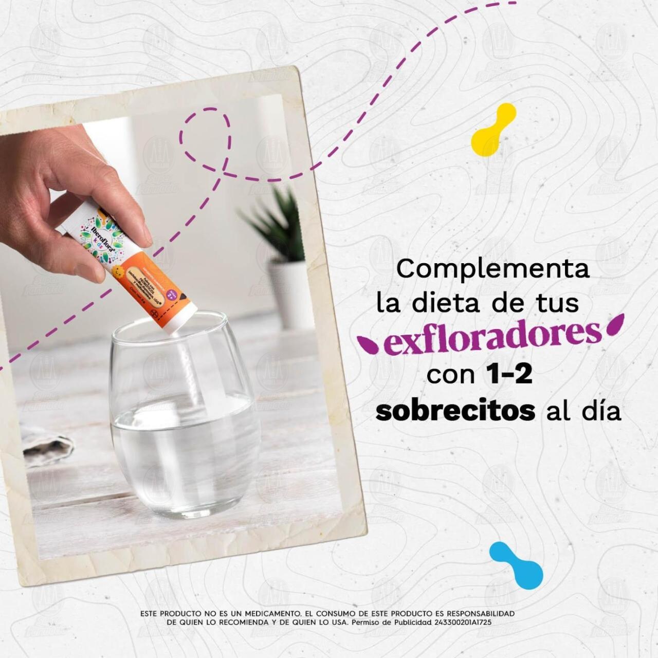 Iberoflora Kids Suplemento Alimenticio 5 Billones UFC con Probi&oacute;ticos, 10 Sobres con 2 gr c/u. image number 3