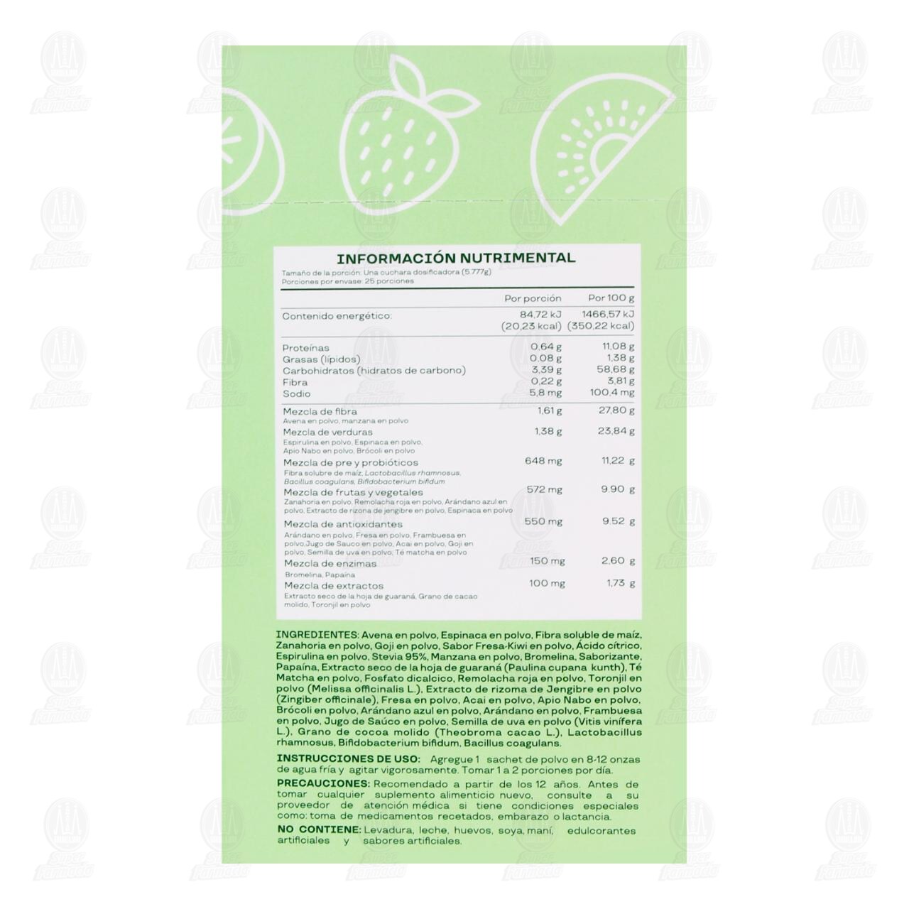 Suplemento Alimenticio Bloom Sabor Fresa Kiwi, 80.87 gr. image number 2