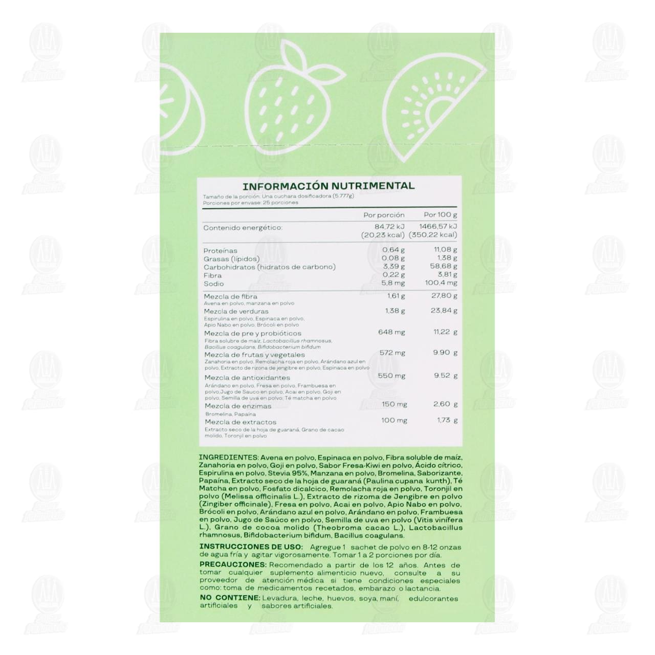Suplemento Alimenticio Bloom Sabor Fresa Kiwi, 80.87 gr. image number 2