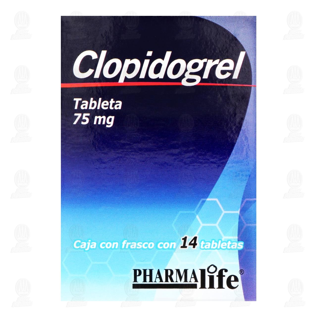 Clopidogrel 75 mg, 14 Tabletas Pharmalife. image number 1