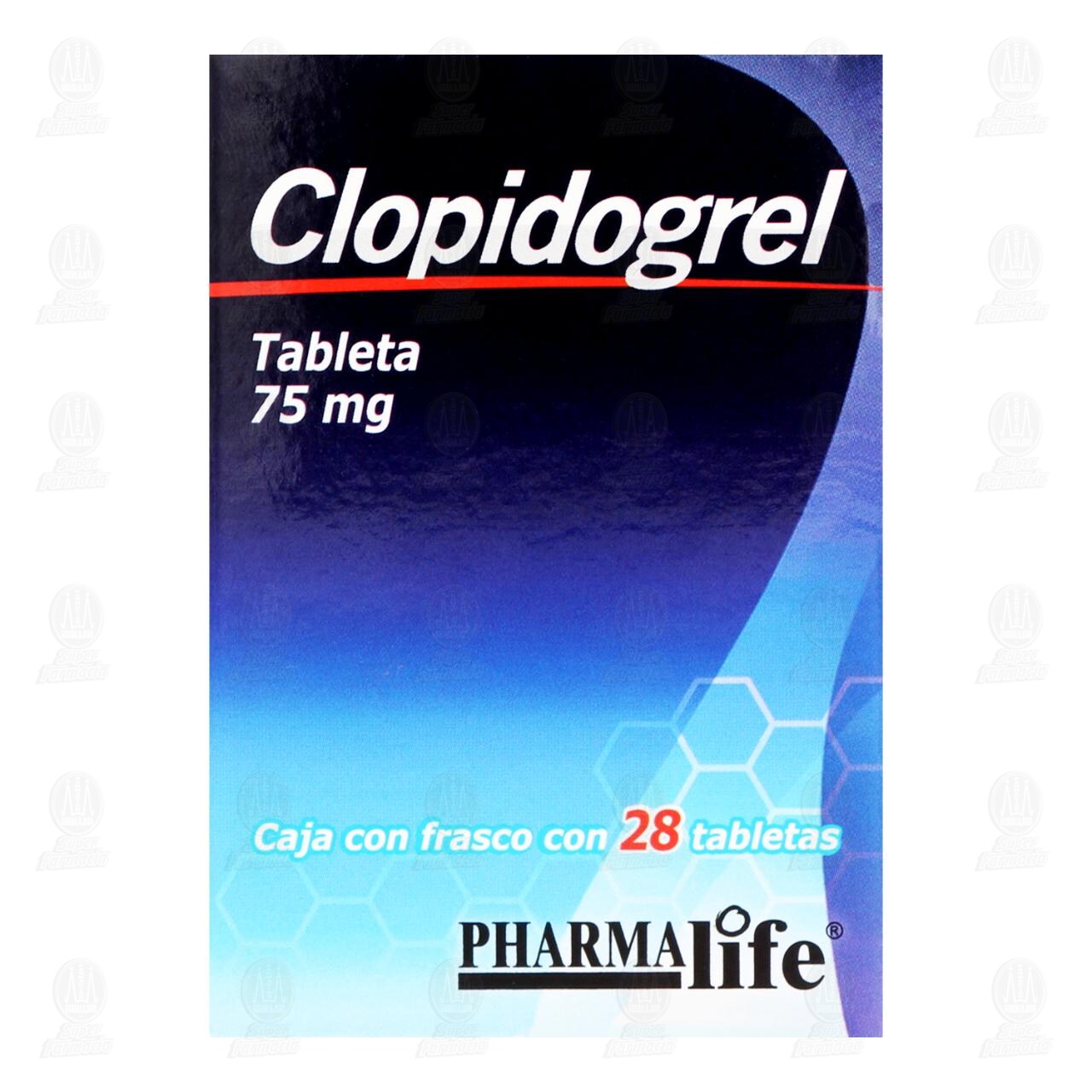 Clopidogrel 75 mg, 28 Tabletas Pharmalife. image number 1