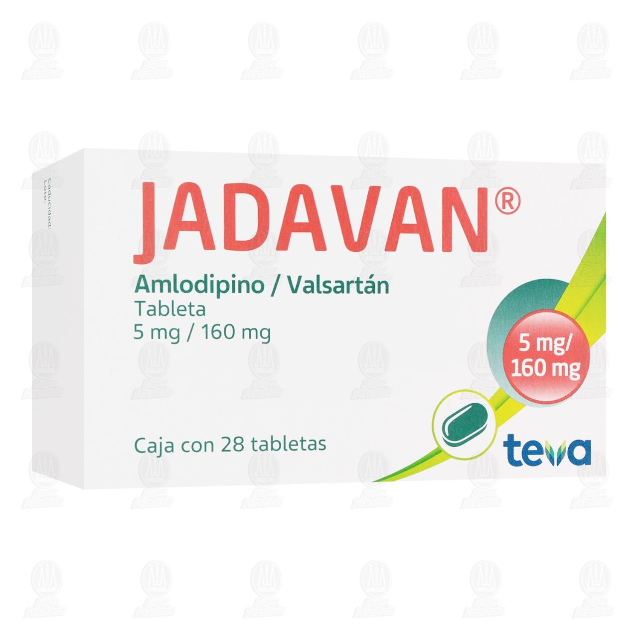 Imagen para Jadavan 5mg/160mg, 28 Tabletas.