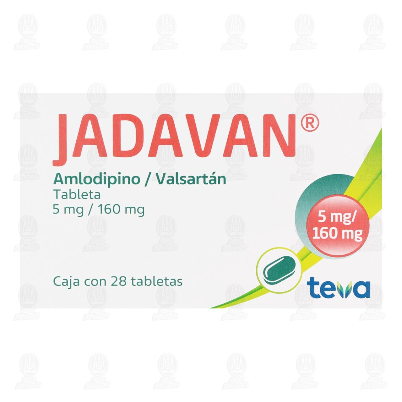 Jadavan 5mg/160mg, 28 Tabletas. image number 1