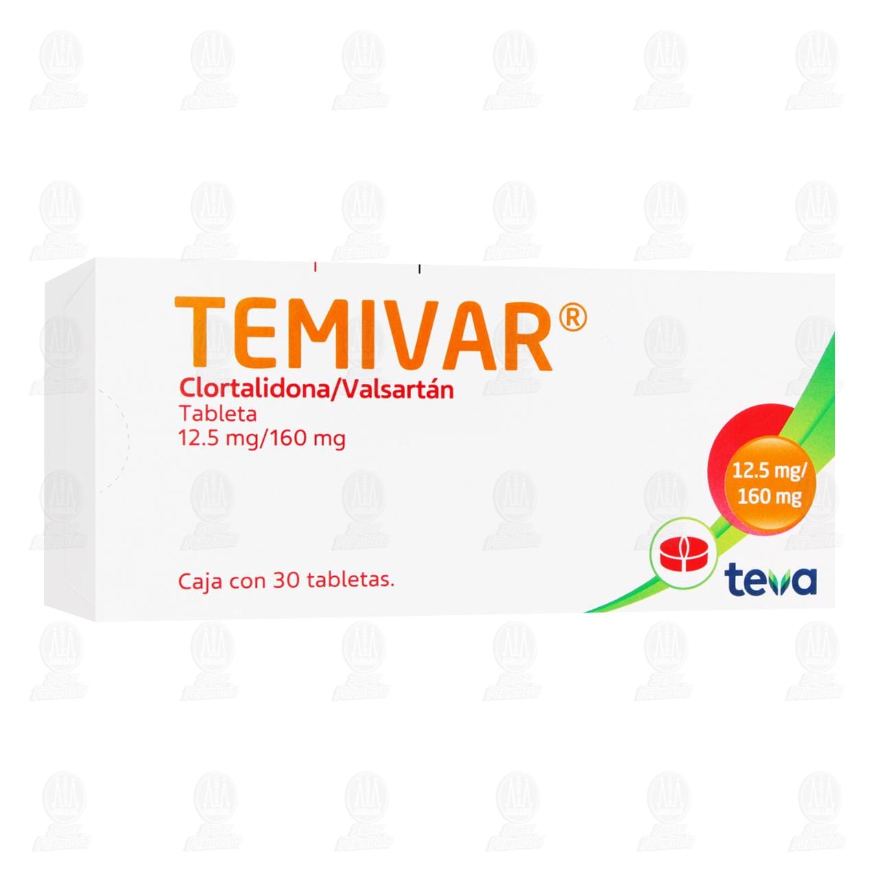 Temivar 12.5mg/160mg, 30 Tabletas. image number 0