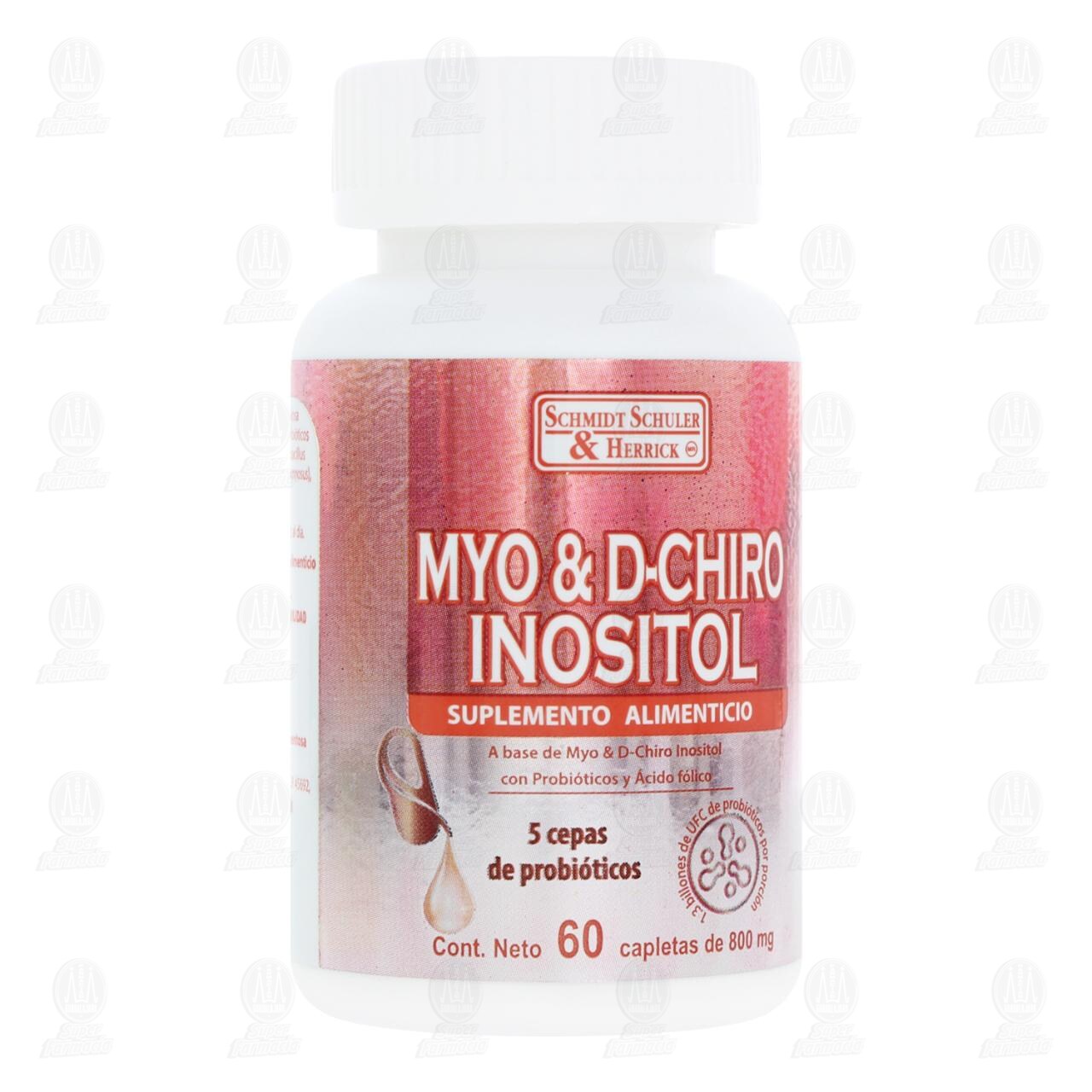 Suplemento Alimenticio Myo & D-Chiro Inositol 800 mg, 60 Capletas. image number 0
