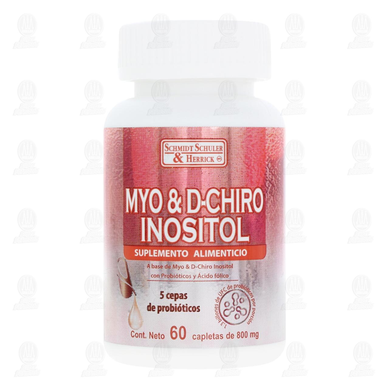 Suplemento Alimenticio Myo & D-Chiro Inositol 800 mg, 60 Capletas. image number 1
