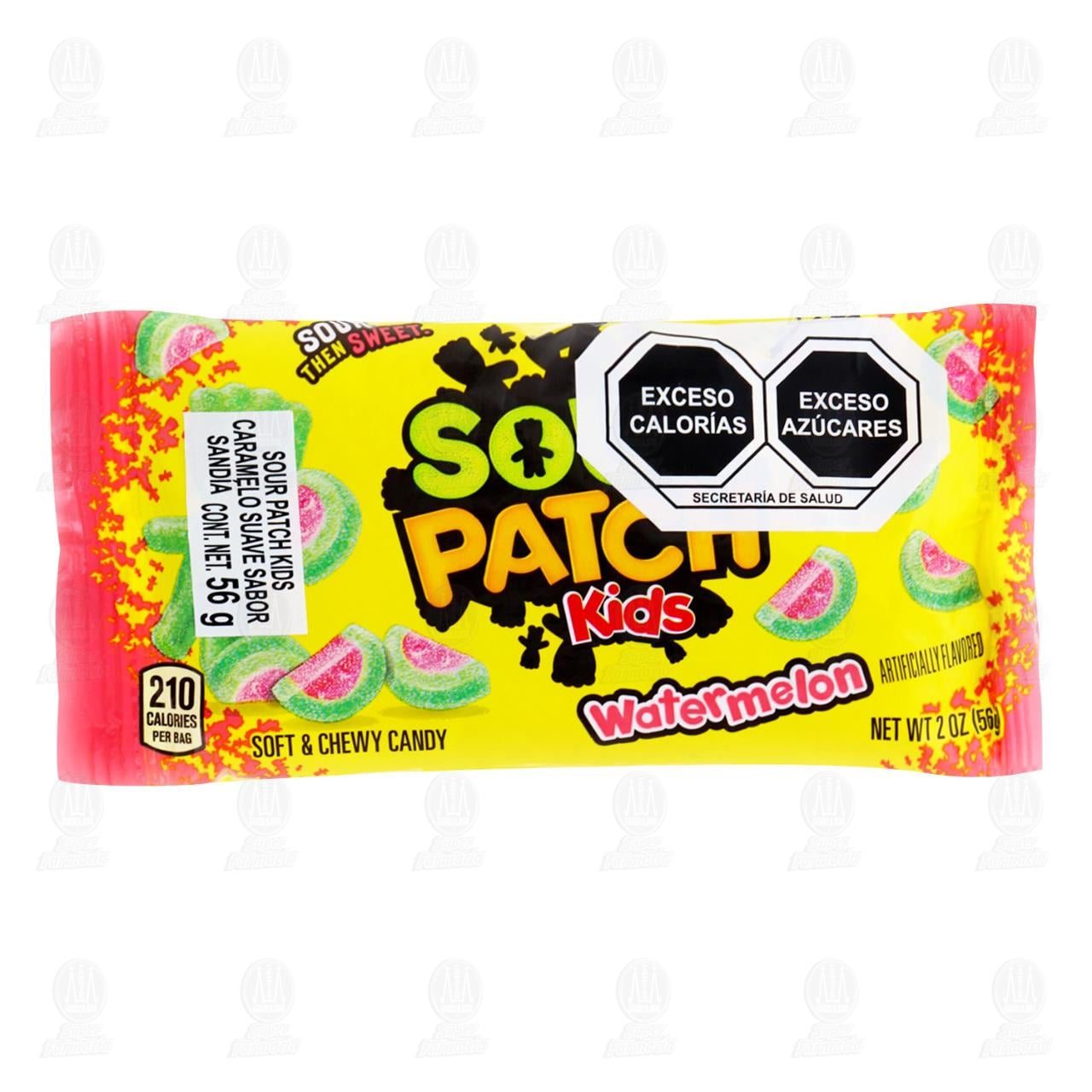 Caramelo Suave Sour Patch Kids Watermelon, 56 gr.