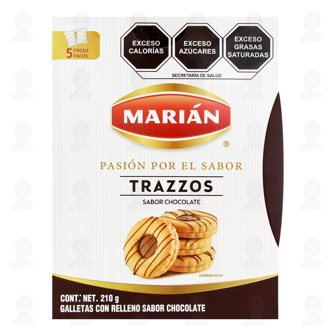 Galletas Marían Trazzos Sabor Chocolate, 210 gr. image number 1