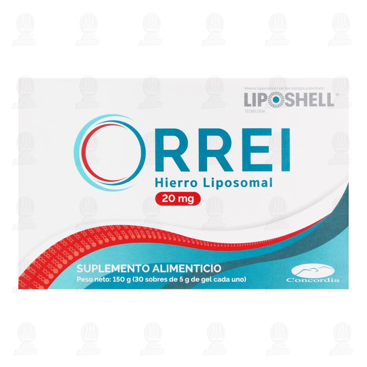 Orrei Suplemento Alimenticio 20 mg en Gel, 30 Sobres. image number 1