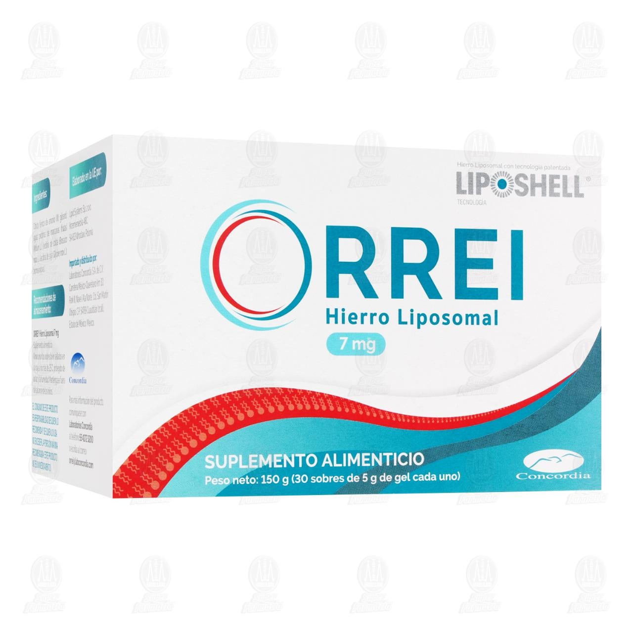 Imagen para Suplemento Alimenticio Orrei 7 mg, 150 gr con 30 Sobres de Gel.