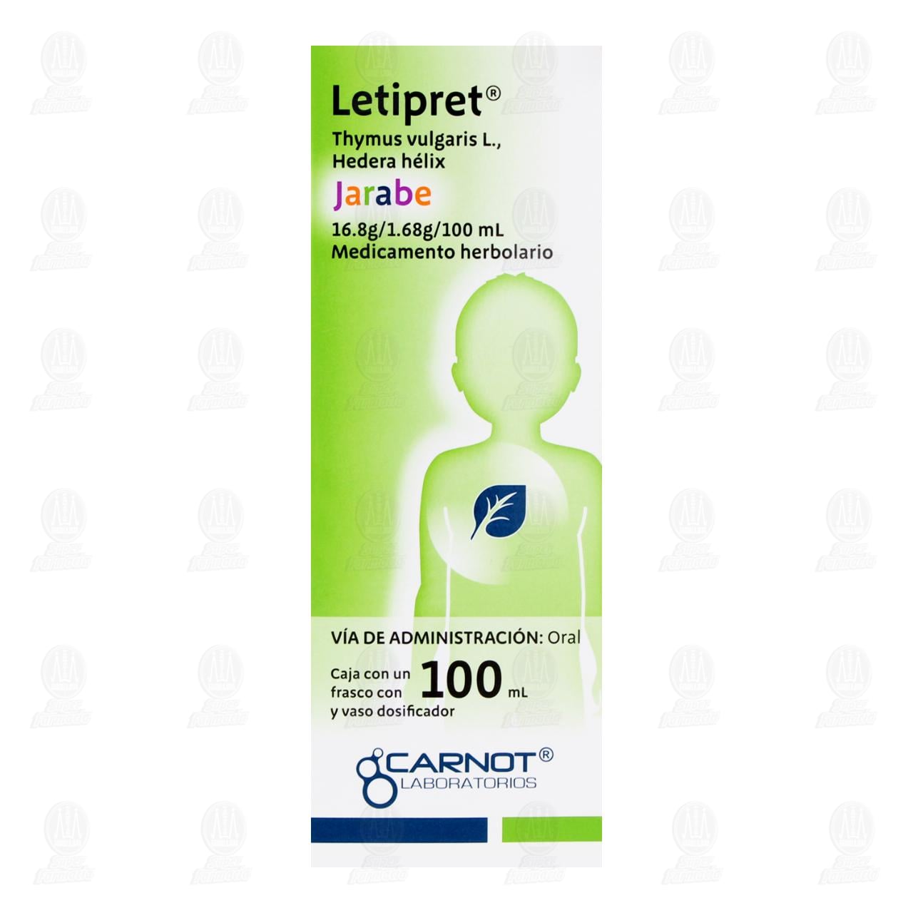 Letipret Jarabe 16.8g/1.68g/100ml, 100 ml. image number 1