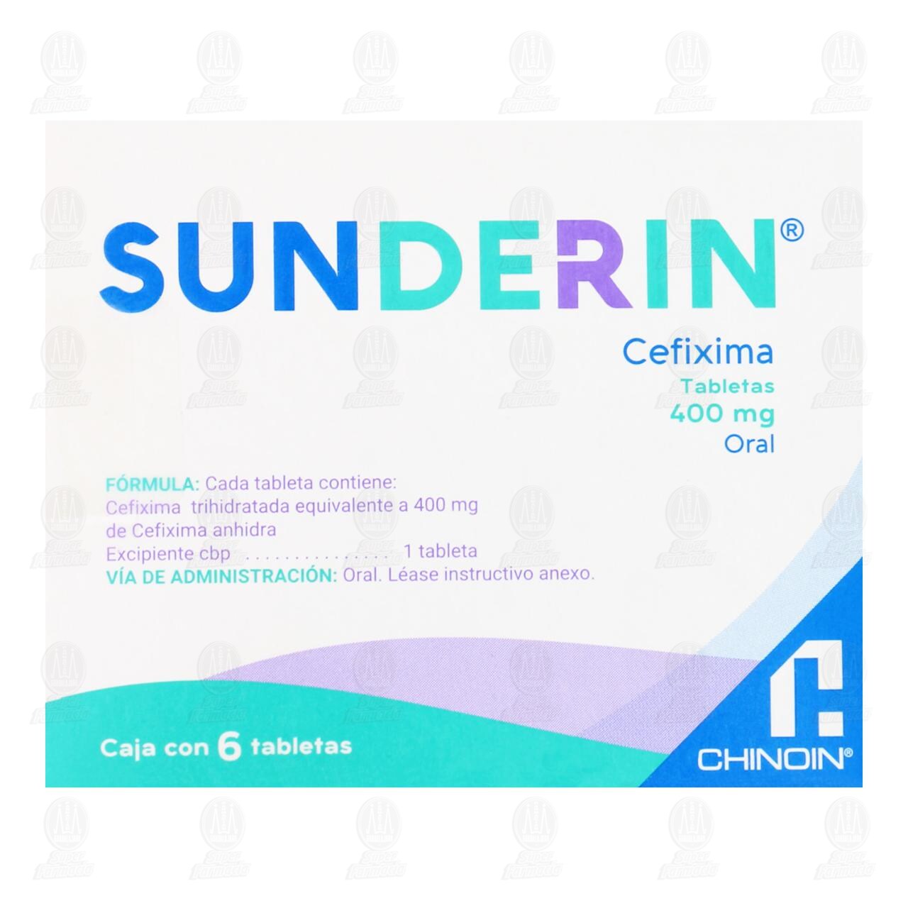 Sunderin 400 mg, 6 Tabletas. image number 2