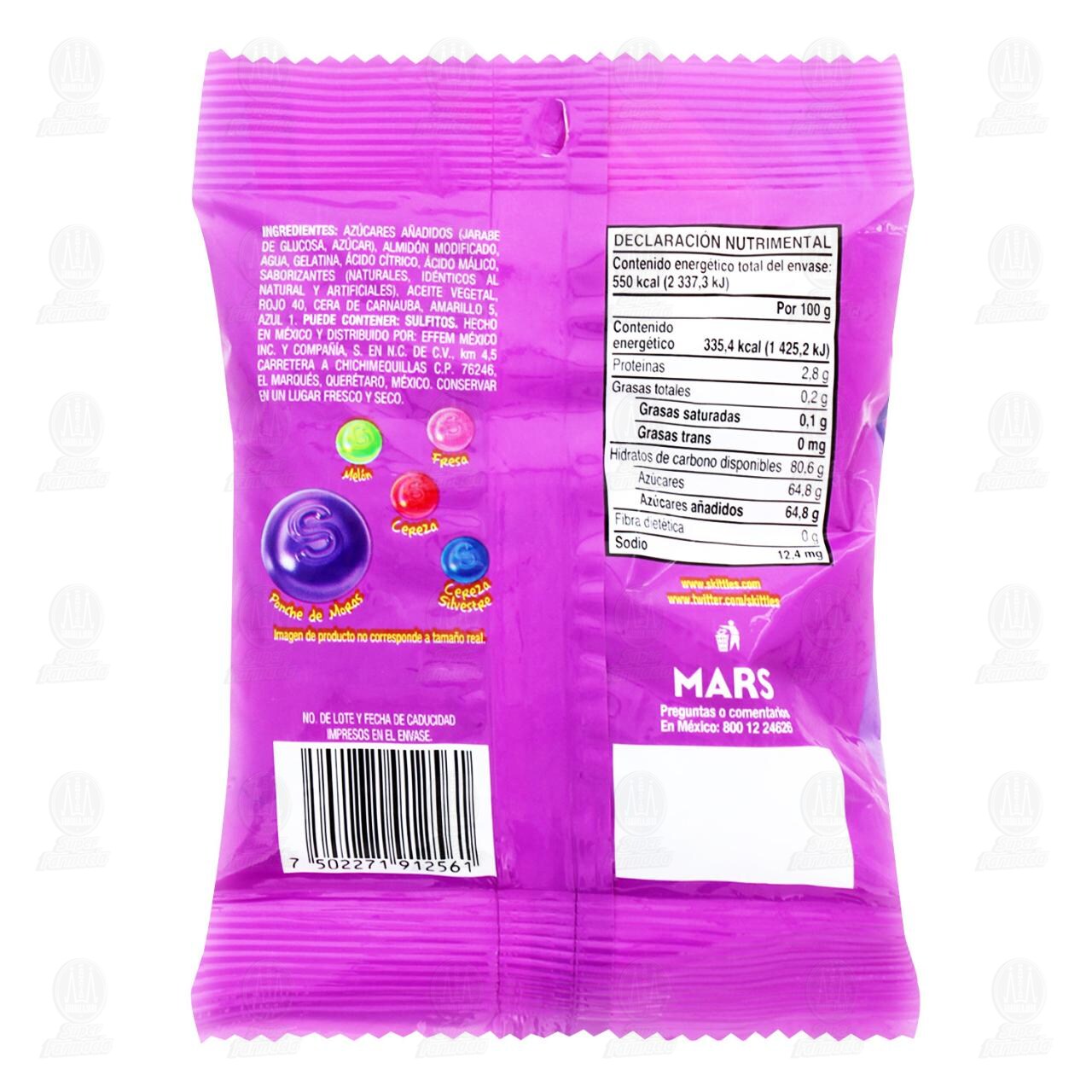 Gomitas Skittles Moras de Dulce con Sabores de Frutas, 164 gr. image number 1