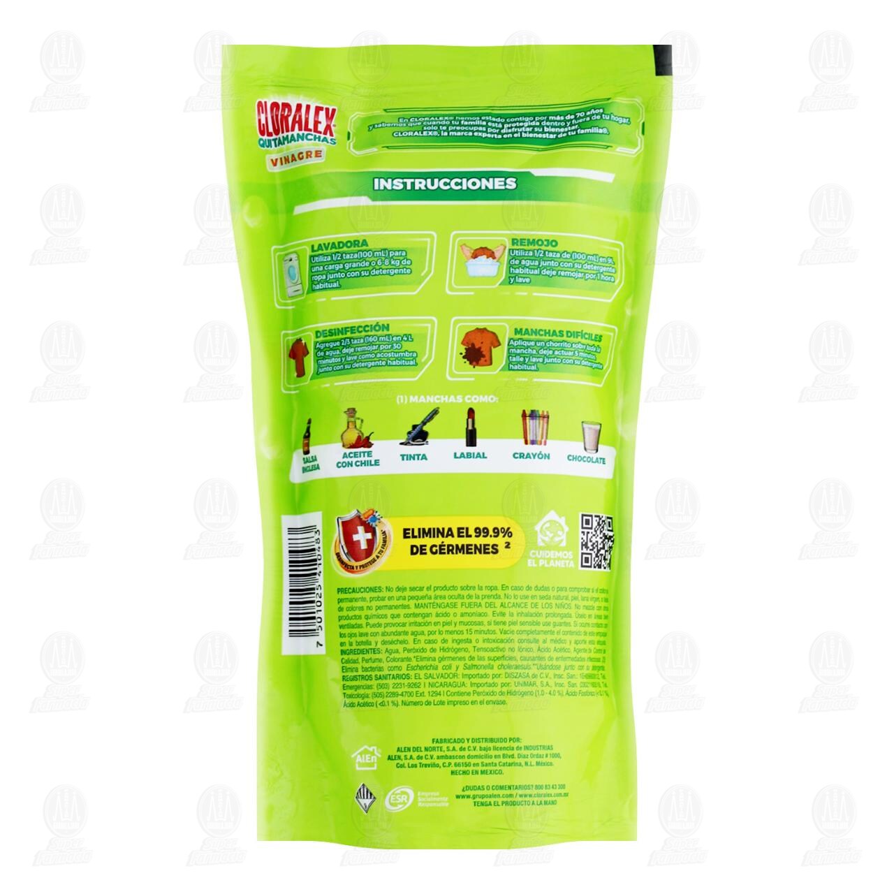 Quitamanchas Cloralex Vinagre, 450 ml. image number 1