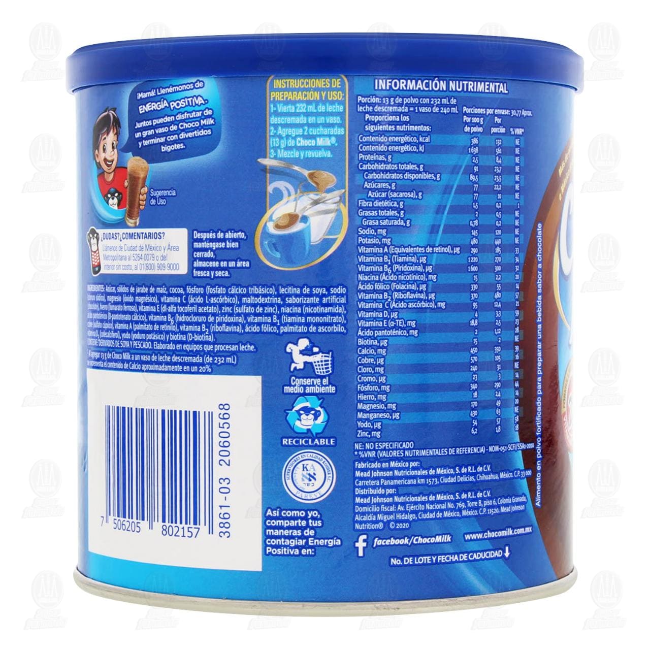 Choco Milk Chocolate en Polvo, 400 gr. image number 2