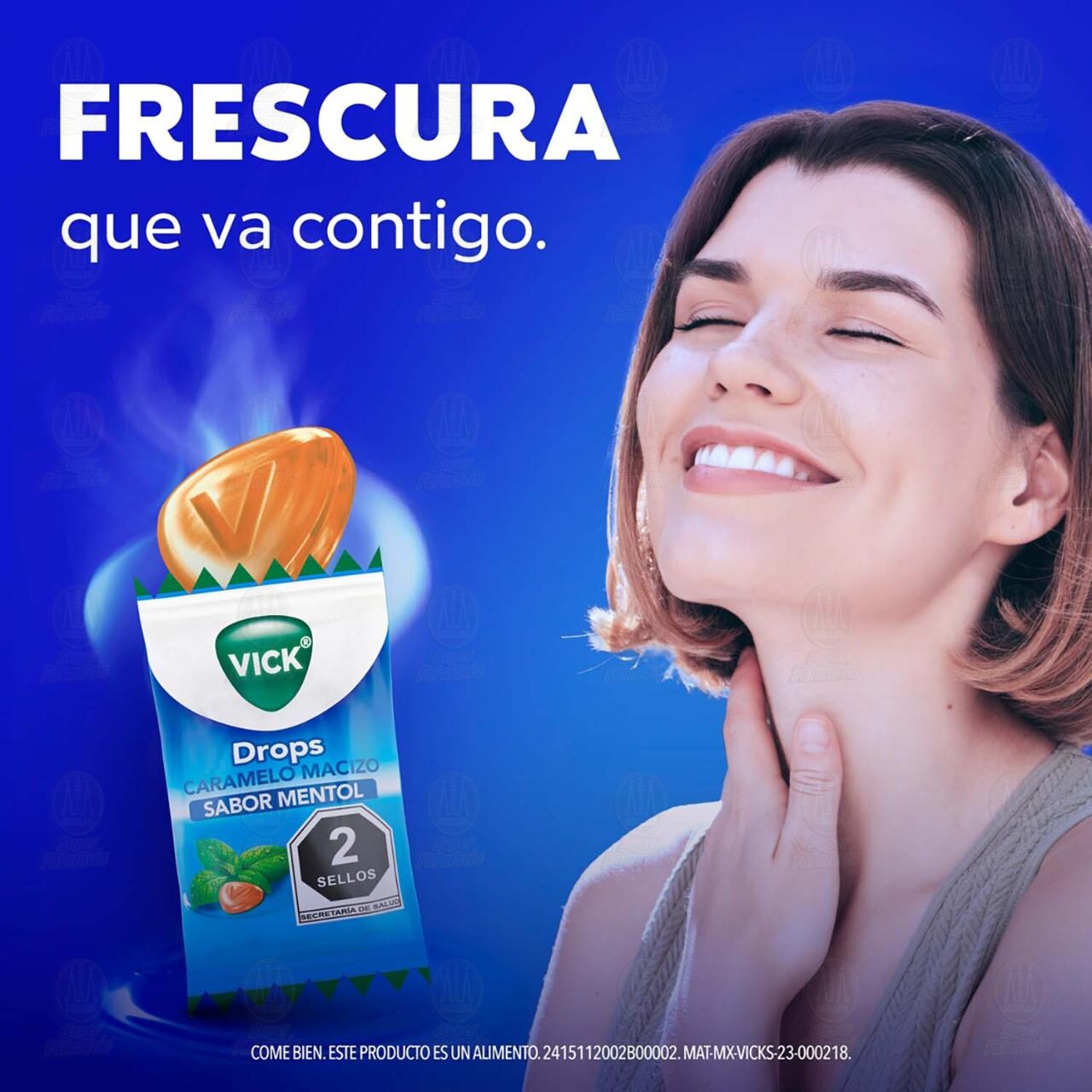 Vick Drops Caramelo Macizo Sabor Mentol, 36 gr. image number 4