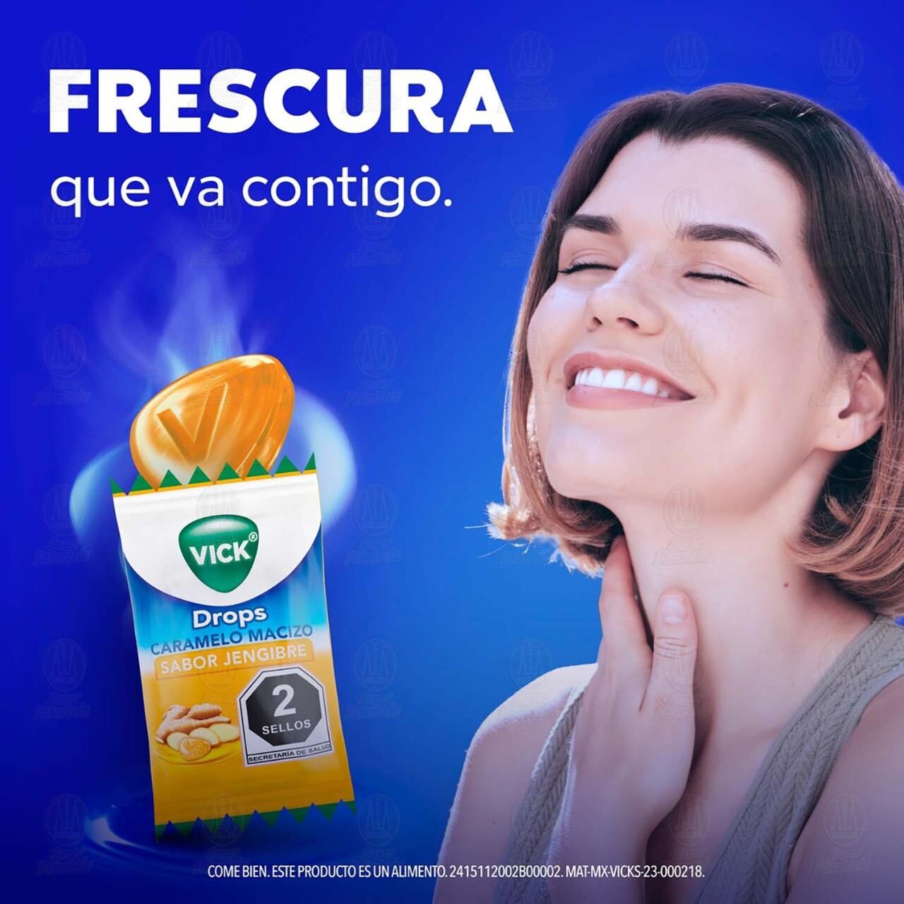 Vick Drops Caramelo Macizo Sabor Jengibre, 36 gr. image number 4