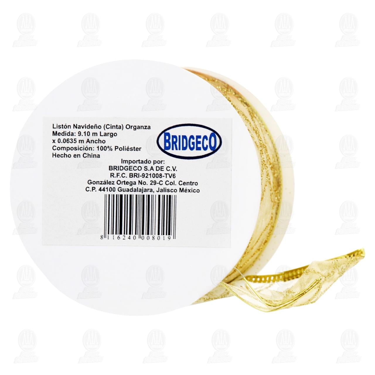 Imagen para Listón Navideño Bridgeco Varios Colores, 1 pz.