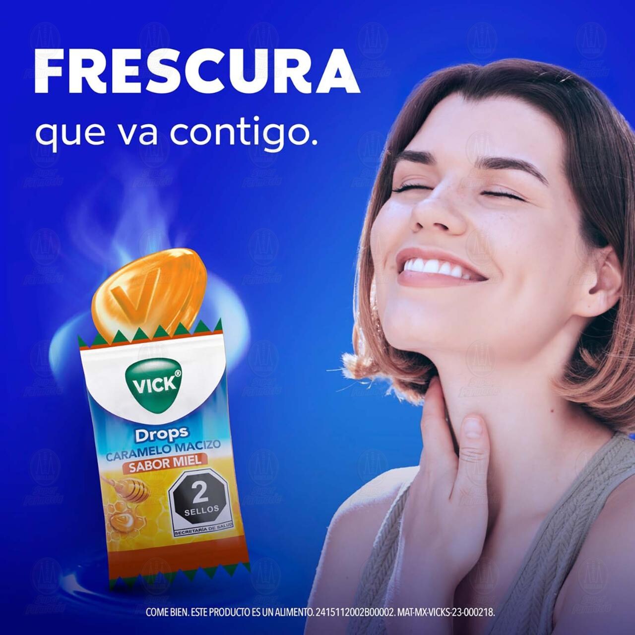 Vick Drops Caramelo Macizo Sabor Miel, 36 gr. image number 4