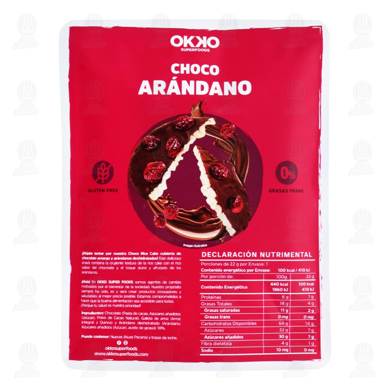 Galleta de Arroz Okko Choco Ar&aacute;ndano, 22 gr. image number 1