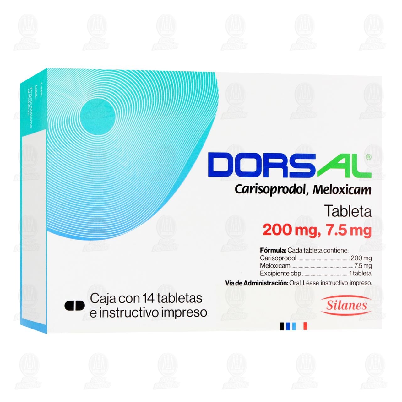 Imagen para Dorsal 200mg/7.5mg, 14 Tabletas.