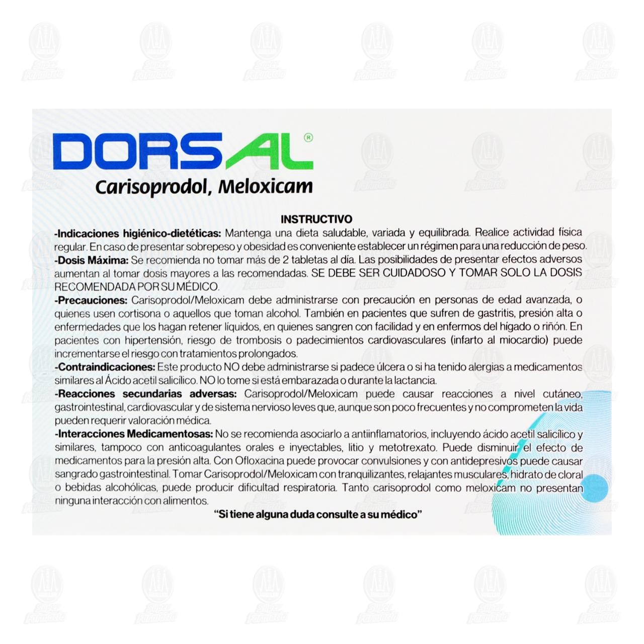 Dorsal 200mg/7.5mg, 14 Tabletas. image number 2