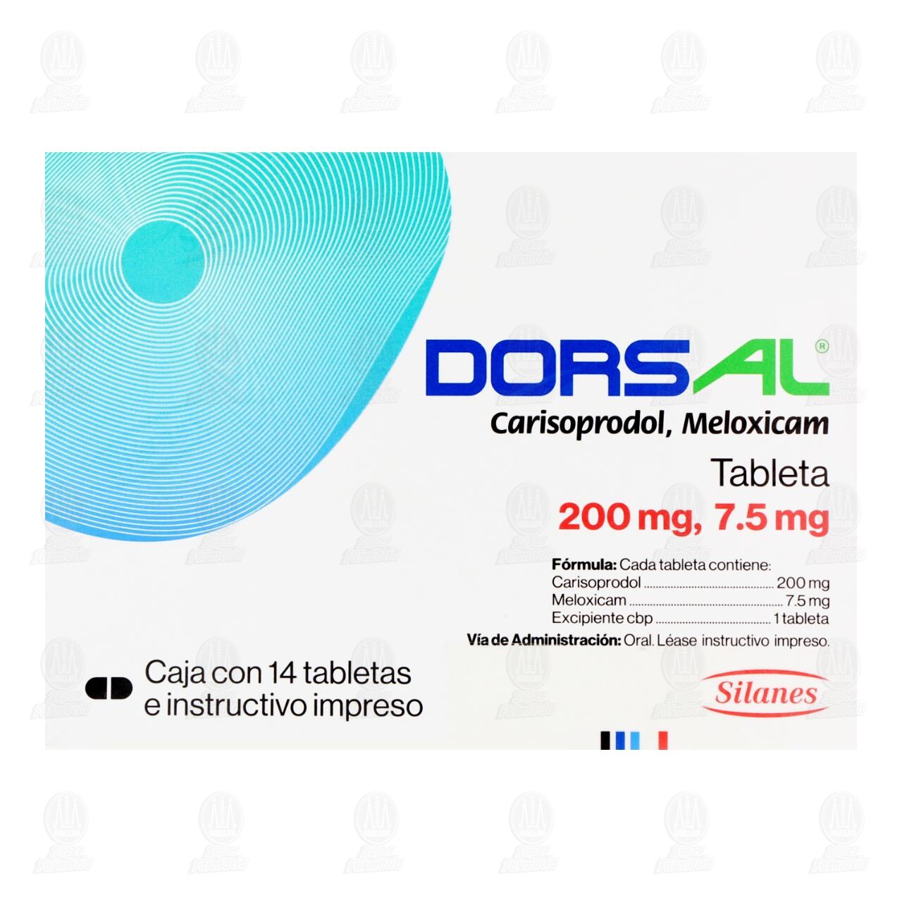 Dorsal 200mg/7.5mg, 14 Tabletas. image number 1
