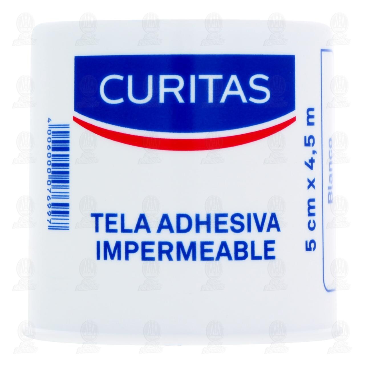 Tela Adhesiva Curitas Impermeable Color Blanco 5 cm x 4.5 m, 1pz. image number 1