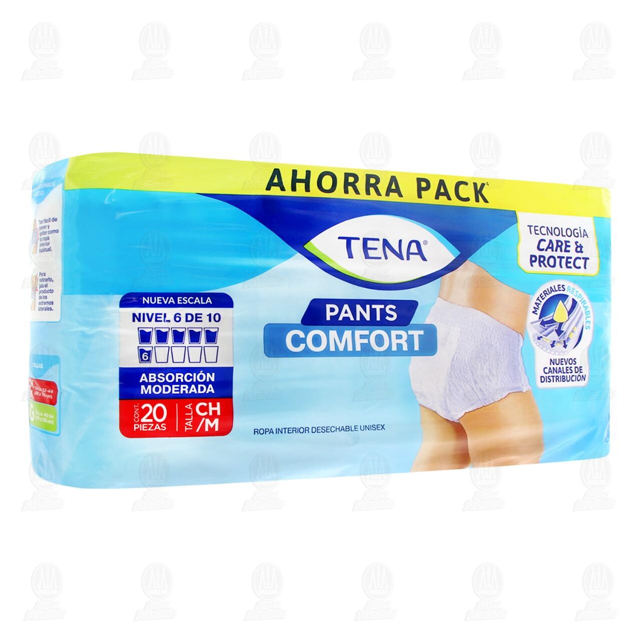 Ropa Interior Desechable Tena Pants Comfort Talla Chica/Mediana Ahorra Pack, 20 pzas.
