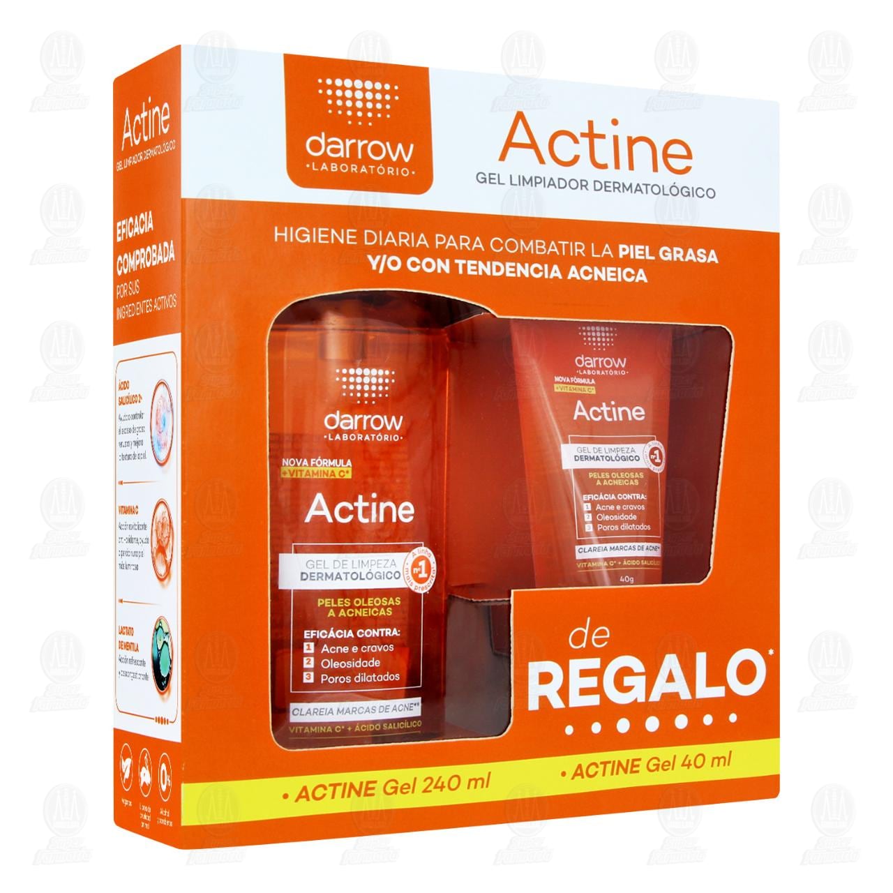 Pack Gel Limpiador Actine de 240 ml + de Regalo Gel Limpiador Actine de 40 ml, 2 pzas.