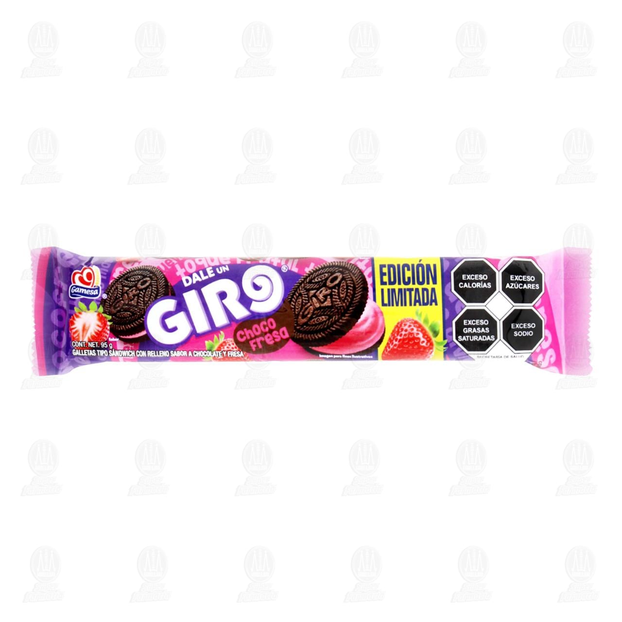 Imagen para Galletas Giro Sabor Chocolate y Fresa, 95 gr.