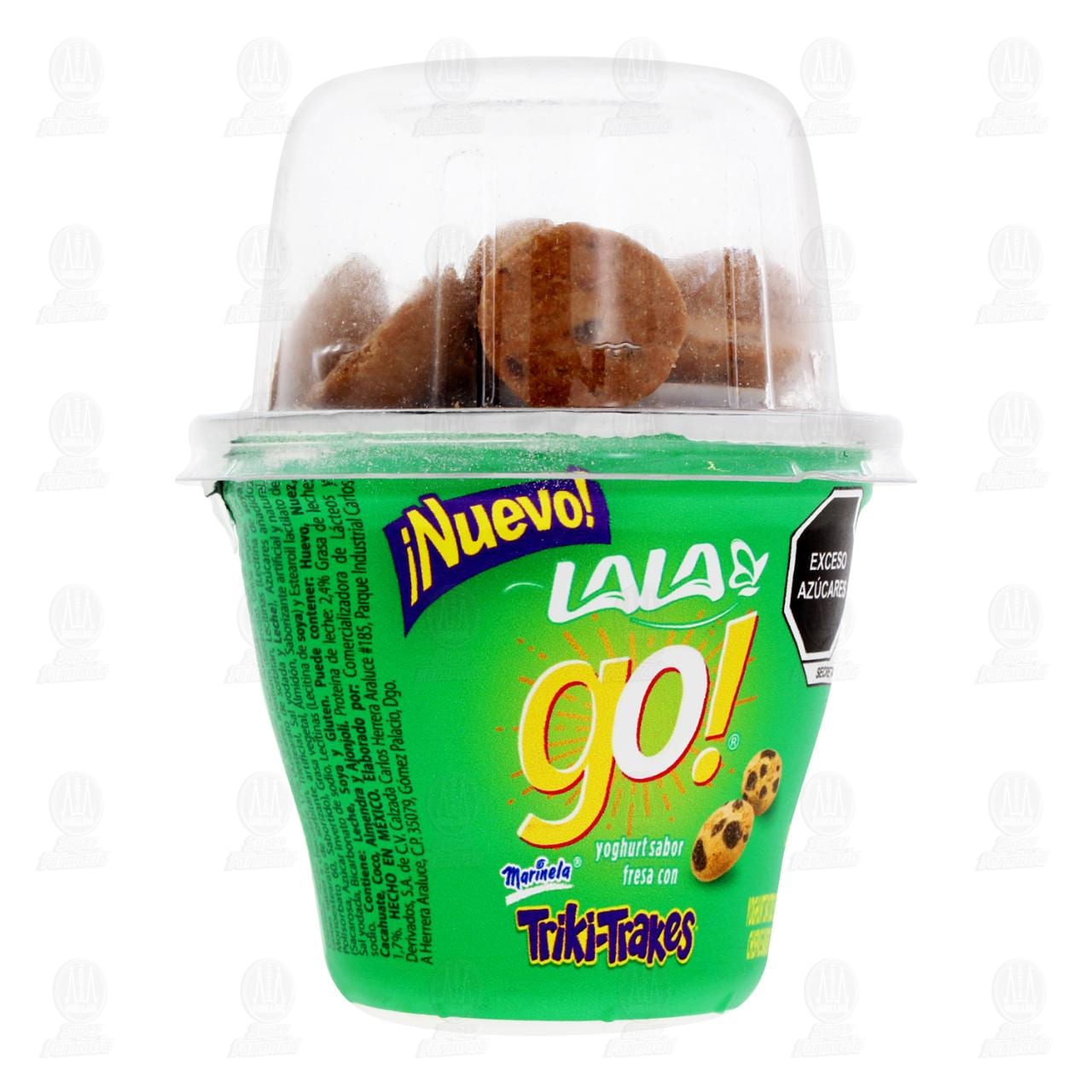 Imagen para Yoghurt Lala Go Fresa con Triki-Trakes, 130 gr + 10 gr.
