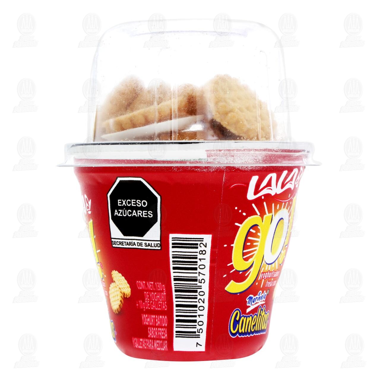 Yoghurt Lala Go Fresa con Canelitas, 130 gr. image number 2