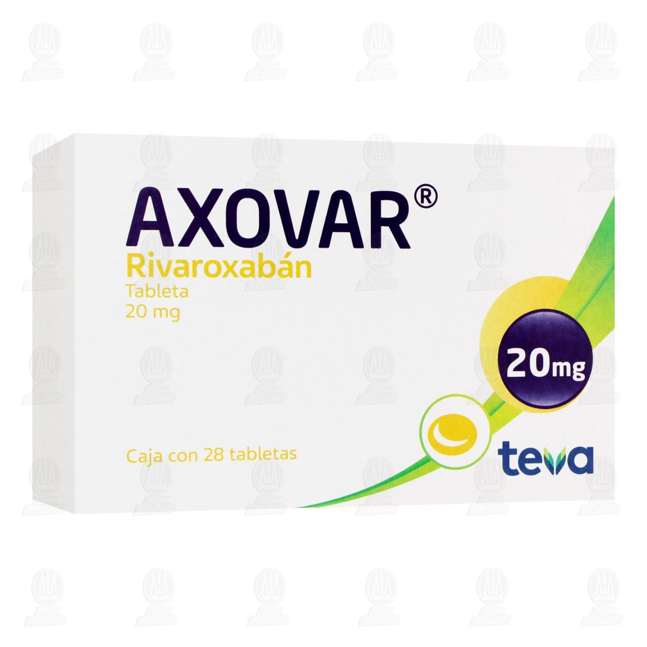 Imagen para Axovar 20 mg, 28 Tabletas.