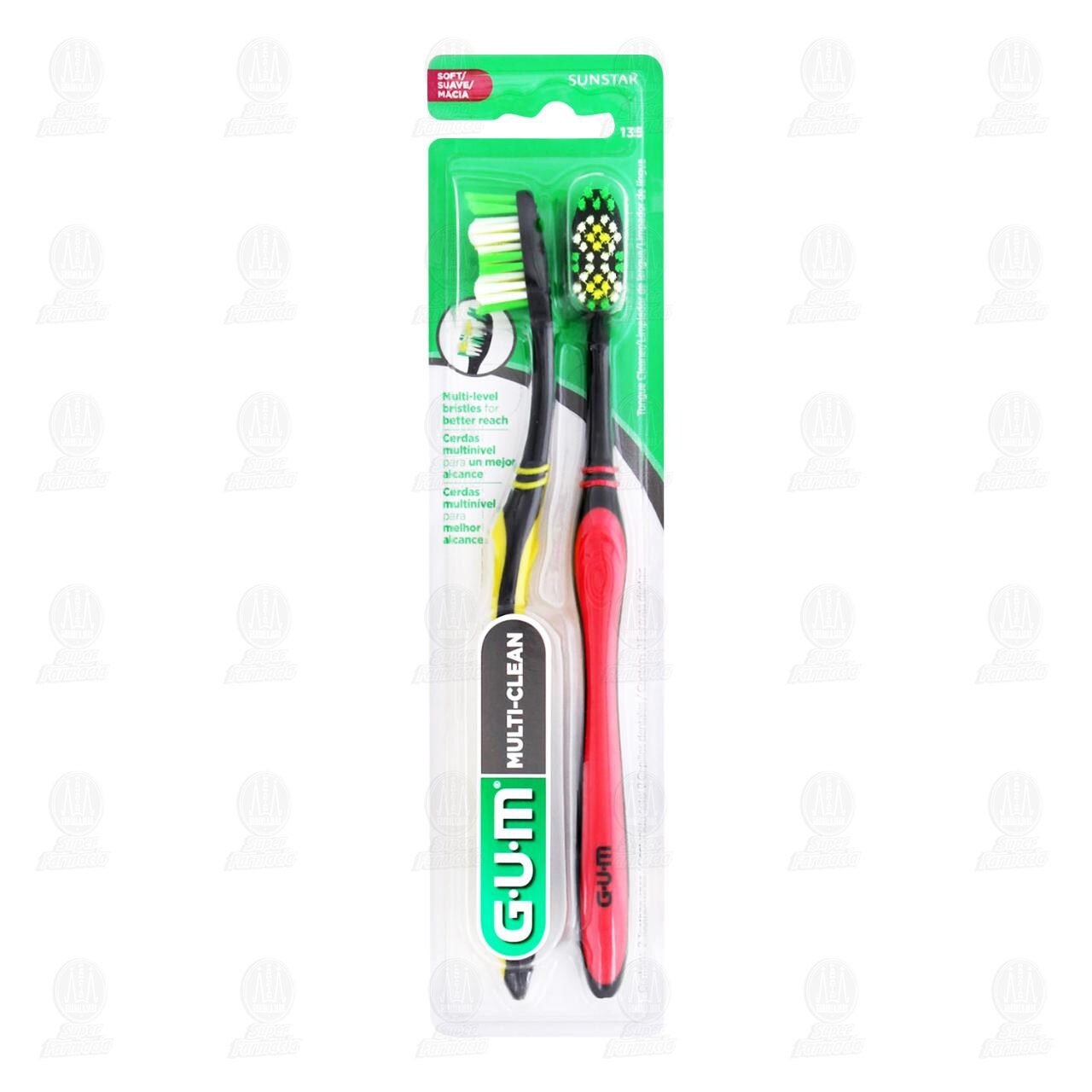 Imagen para Cepillos Dentales Gum Suave Multi-Clean, 2 pzas.
