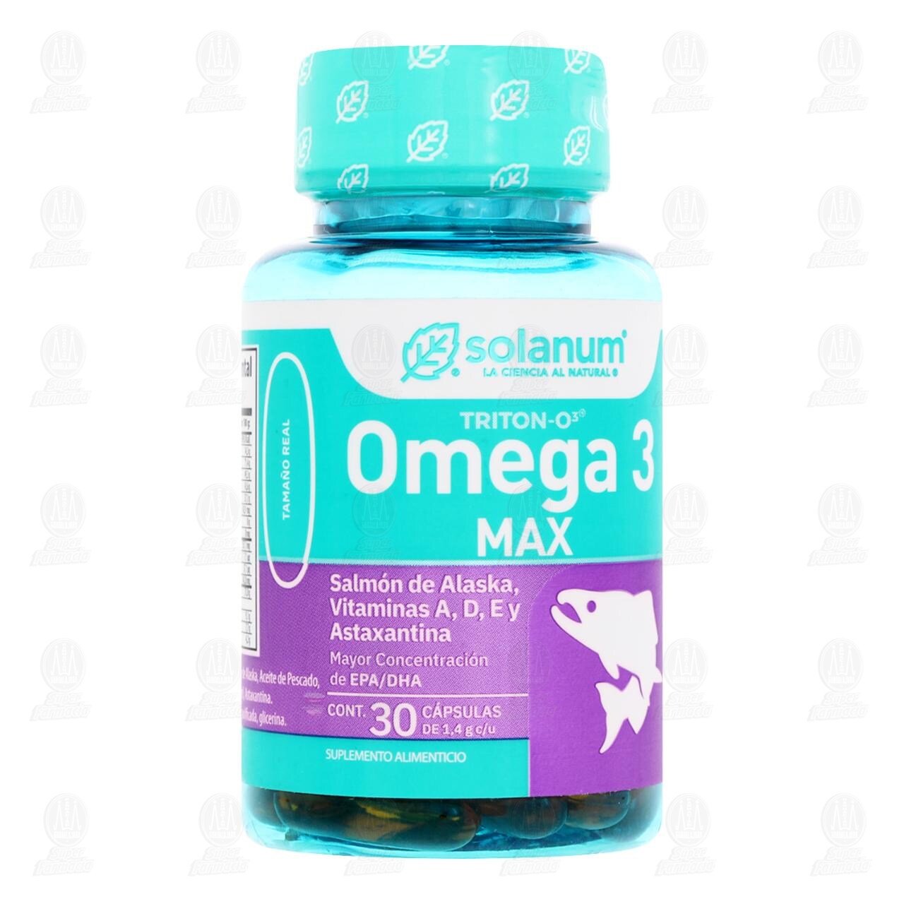 Max Solanum Omega 3 Suplemento Alimenticio, 30 Cápsulas. image number 0
