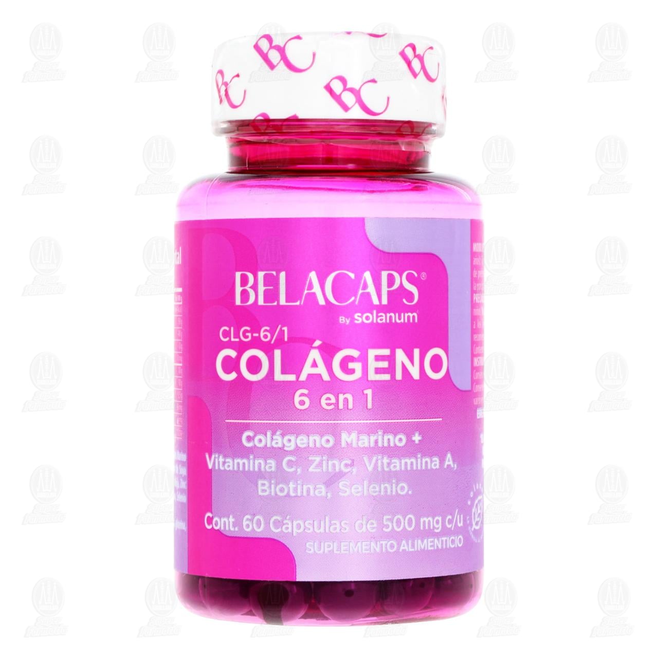 Col&aacute;geno 6 en 1 Belacaps Suplemento Alimenticio, 60 C&aacute;psulas. image number 1