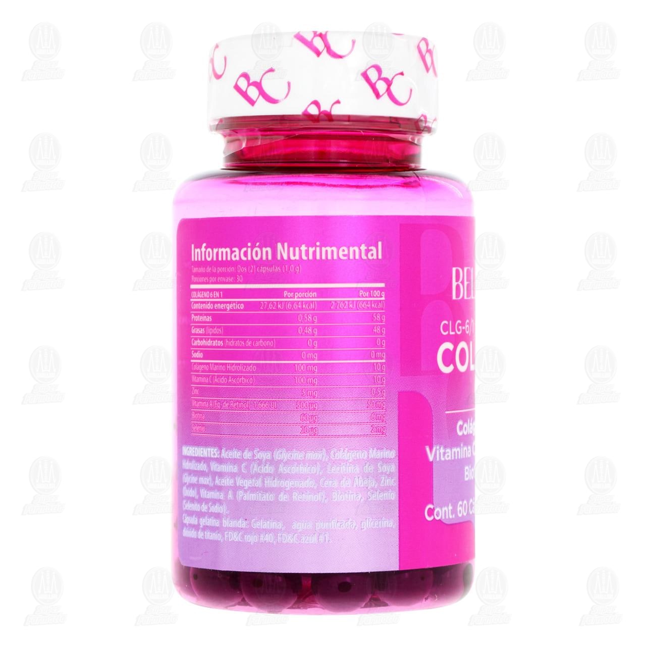 Col&aacute;geno 6 en 1 Belacaps Suplemento Alimenticio, 60 C&aacute;psulas. image number 2