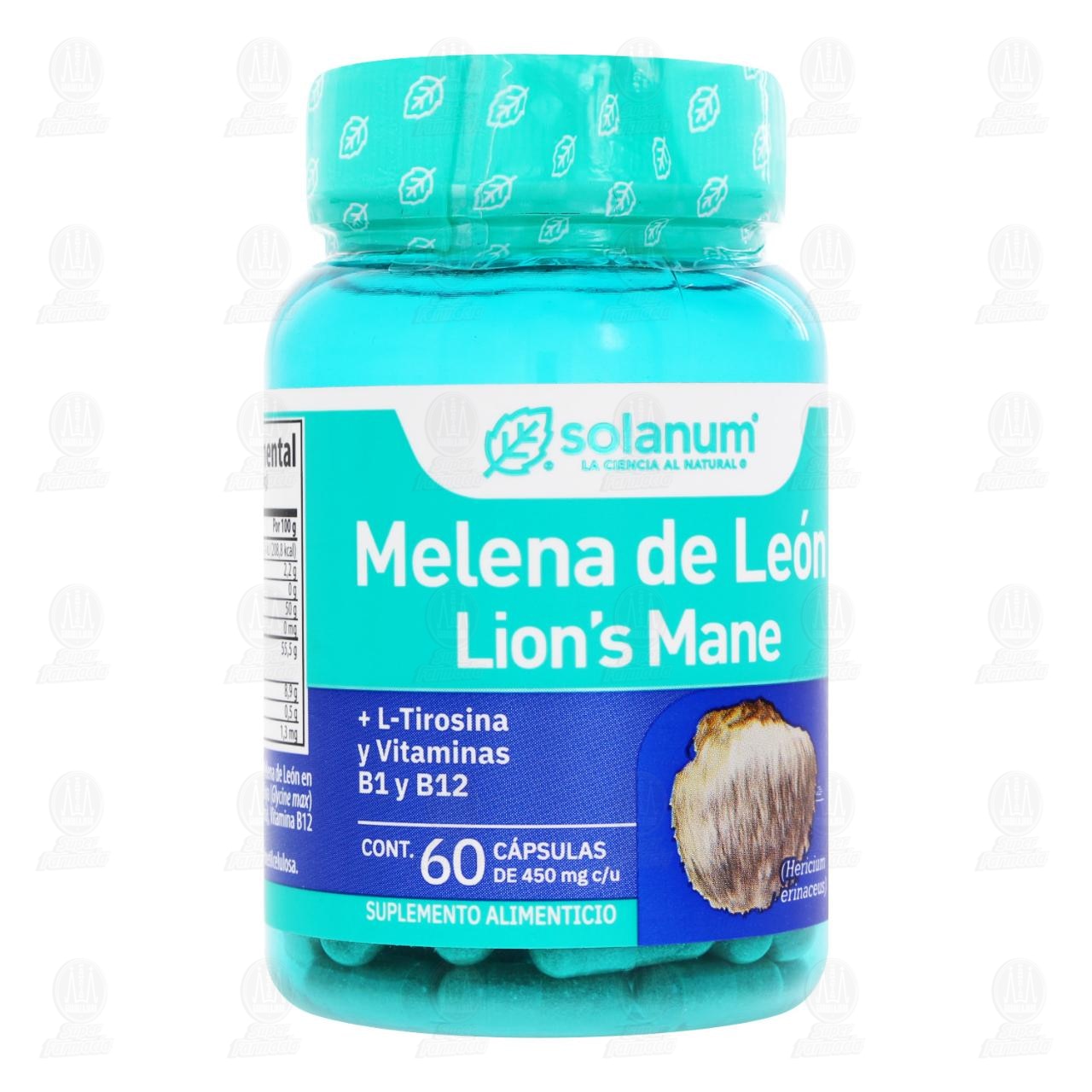 Imagen para Melena de León Solanum Suplemento Alimenticio, 60 Cápsulas.