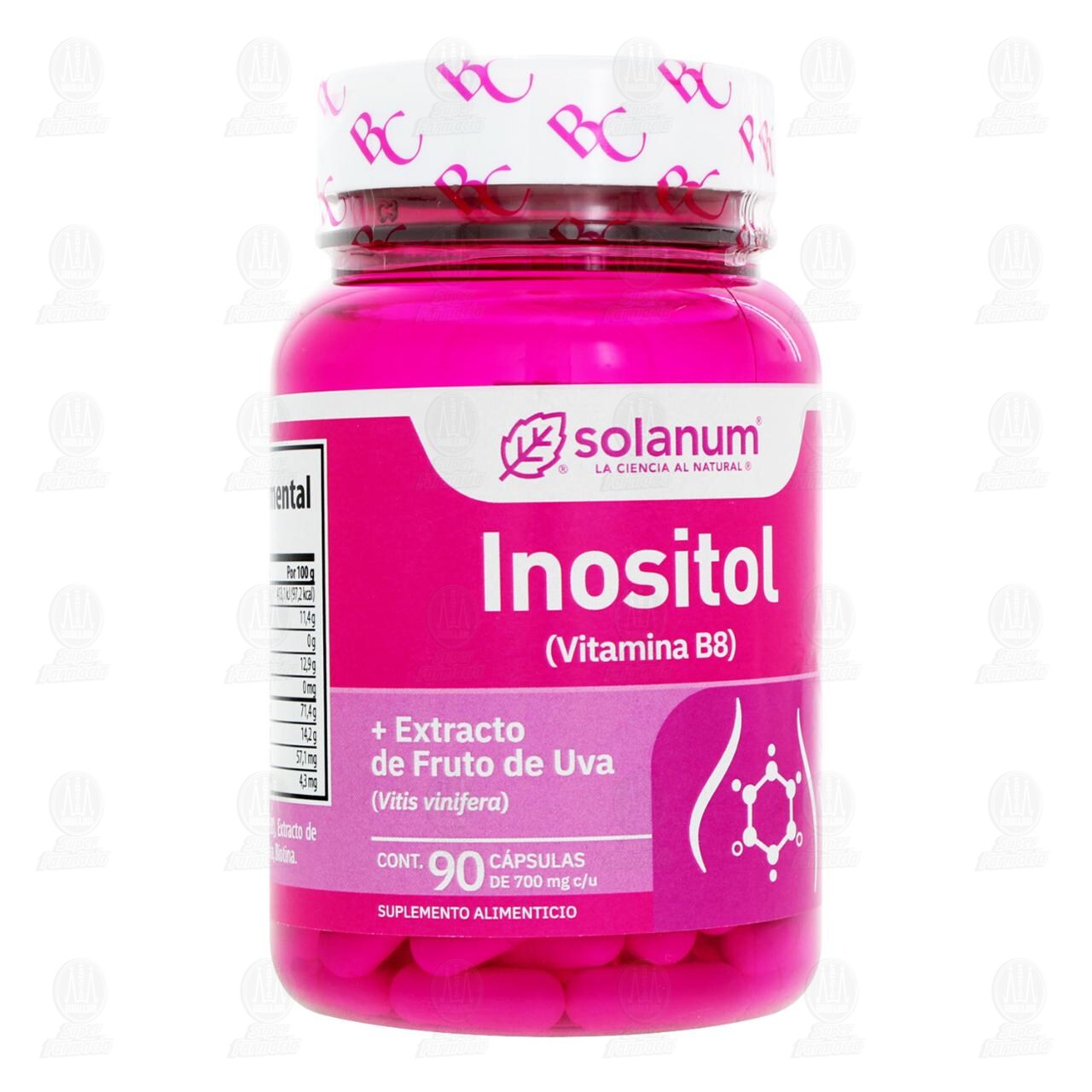 Inositol Solanum Suplemento Alimenticio, 90 C&aacute;psulas. image number 0