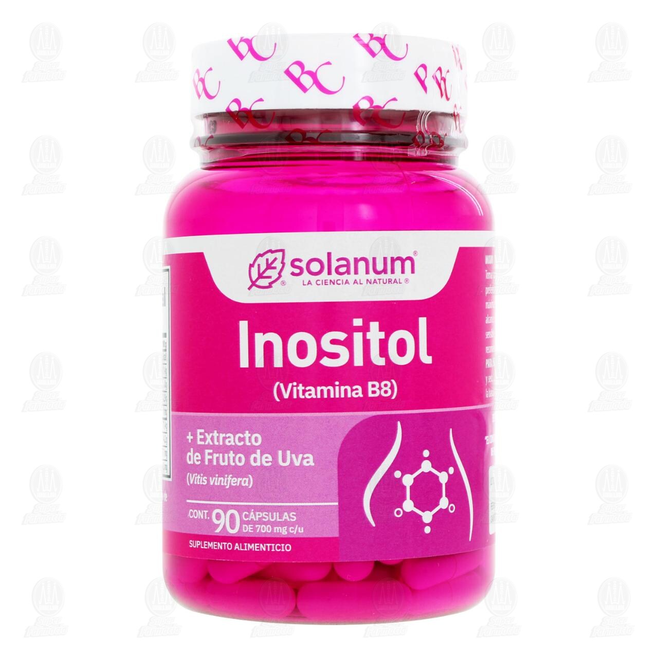 Inositol Solanum Suplemento Alimenticio, 90 C&aacute;psulas. image number 1