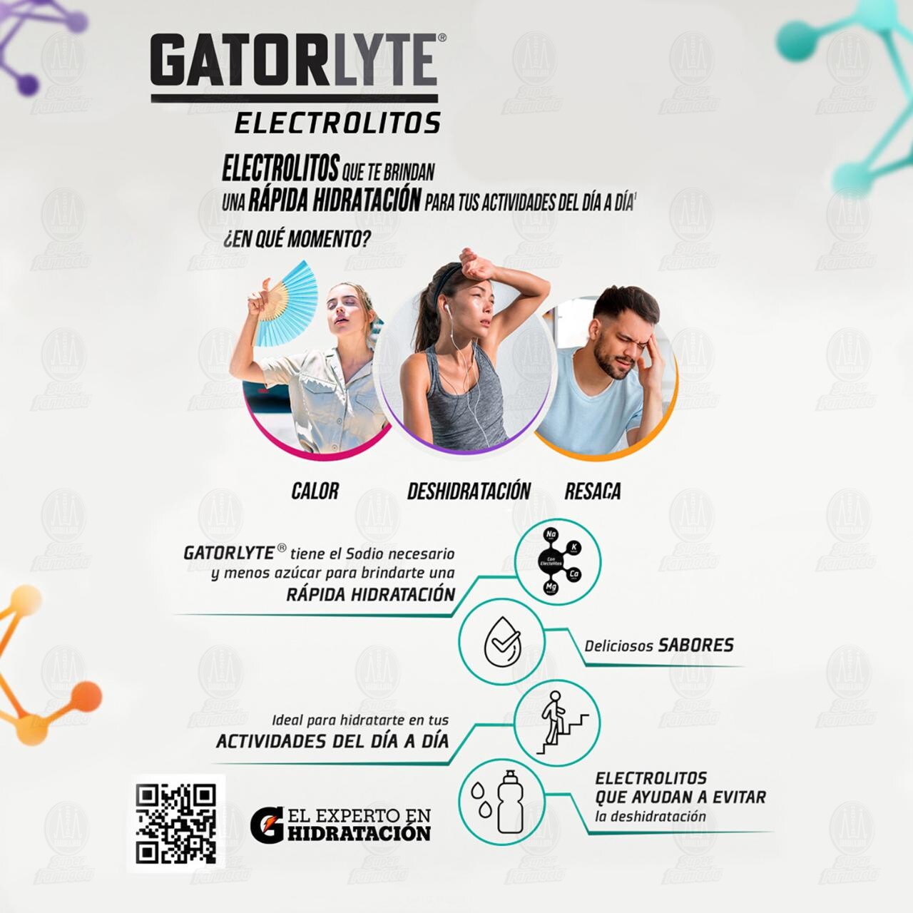 Bebida Gatorlyte con Electrolitos Sabor Moras, 591 ml. image number 2