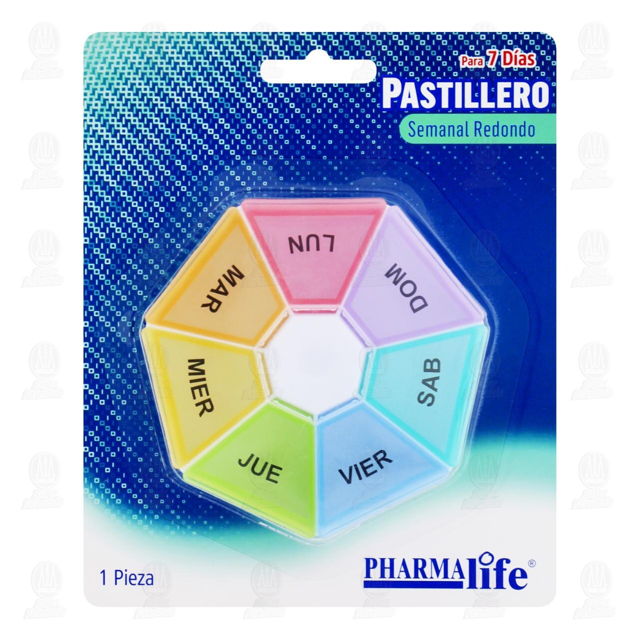 Pastillero Pharmalife Semanal Redondo, 1 pz. image number 0