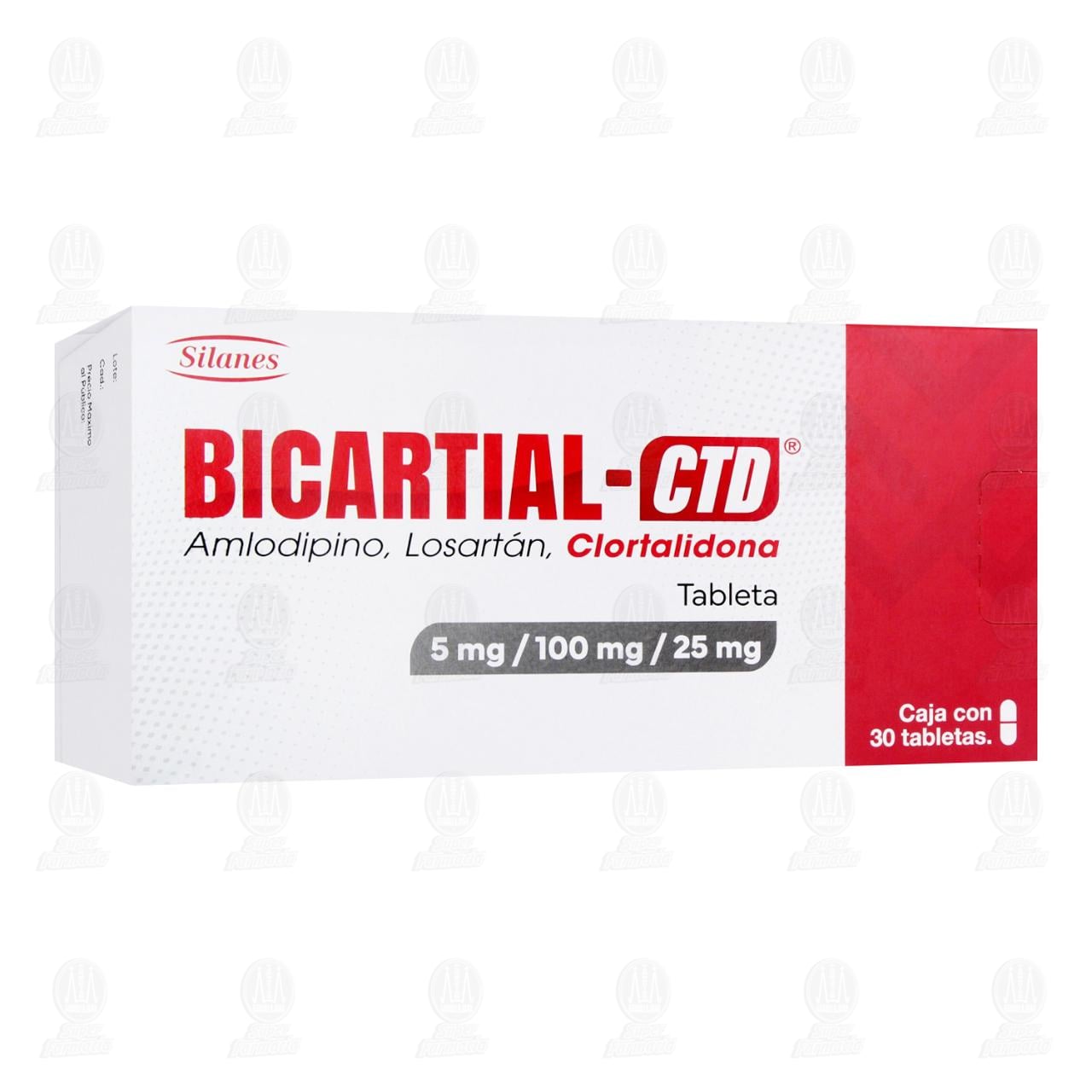 Imagen para Bicartial-Ctd 5mg/100mg/25mg, 30 Tabletas.